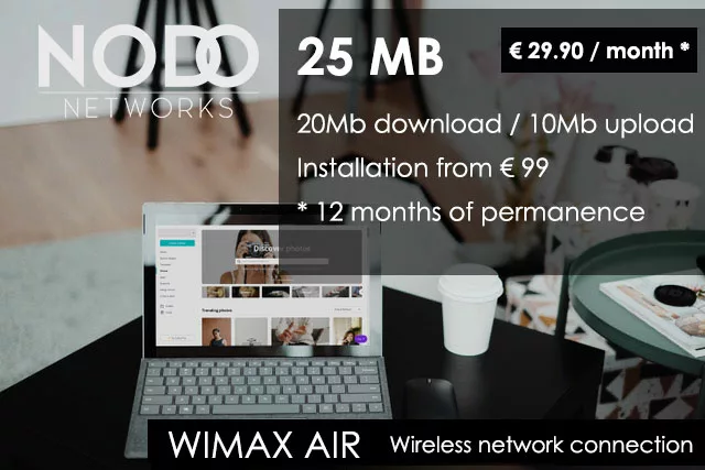 Nodo Nextwork, WiMax Air 25mb rate