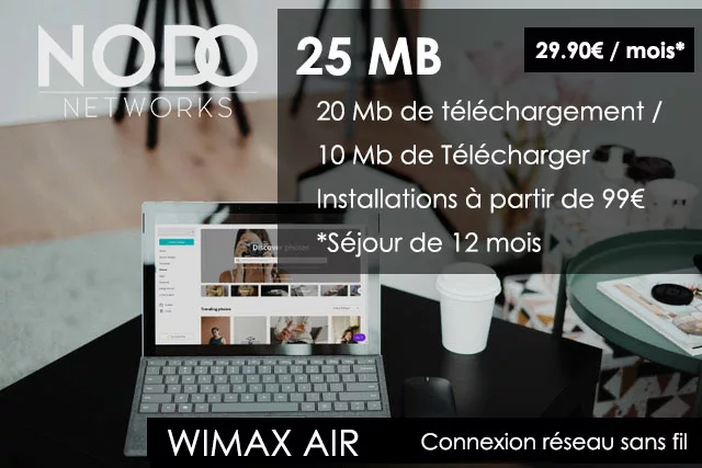 Nodo Nextwork, WiMax Air 25mb rate